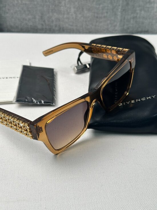 NEW Givenchy GV40076I 57B Brown Gradient Crystal Studded Sunglasses 54-18-145 main image 8